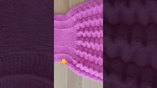 فستان تريكو بكسرات مجسمة Knitting Craft Shortvideo Crochet Diy Shortsfeed Status 