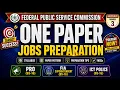 FPSC One Paper Jobs Announced Complete Syllabus Paper Pattern Imp Notes Books Exp Test Date