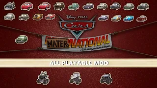 Cars Mater National Xbox 360 All Playable Mod Full Showcase 