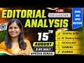 The Hindu Editorial Analysis 15 August 2026 Nimisha Bansal Vocab Grammar Reading Skimming
