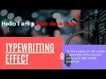 TypeWriter effect with pure ilght vanilla javascript tutorial PSYCHO DEVELOPER