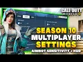 AIMBOT-INSTELLINGEN voor seizoen 10 multiplayer | COD Mobile | BESTE gyrogevoeligheid en HUD-inde...