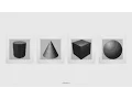 Generative drawing with Processing Cylinder cone sphere cube Creative coding art