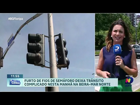 Caos no trânsito: furto de fios de semáforo causa complicações na Beira-Mar Norte