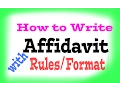 How to of Affidavit