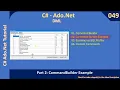 Ado Net DML Part 2 - SqlCommand Builder Example Ado Net Tutorial