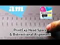 PrintExp Head Space and Bidirectional Alignment for Printers