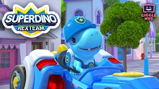 a huge fire super dino 14 minute cartoon for kids 