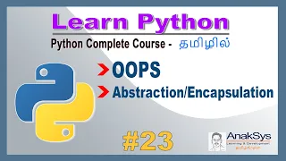 Python - OOPS Abstraction and Encapsulation in Tamil Learn Python in Tamil