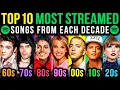 Download Lagu Top 10 Most Streamed Songs From Each Decade (1960s to 2020s)