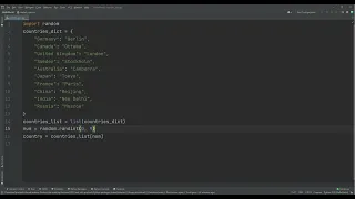 How to make a capital quiz in python