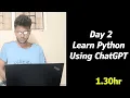 Day 2 python learning learning python using chatgpt bharathi bk Devops