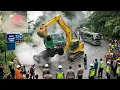 Lagu NGERI !!! DETIK-DETIK LEDAKAN KERAS DI SITINJAU LAUIK, Truk Trailer Terpaksa Diangkat Excavator