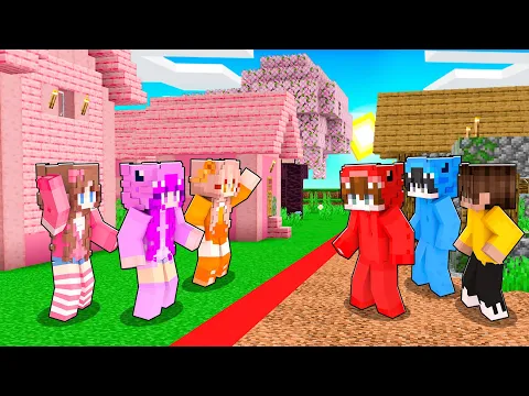 Video Thumbnail: Las CHICAS DIVIDIERON LA ALDEA en Minecraft!