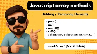 Adding Removing Elements Array Methods Javascript Array Methods CodingClash