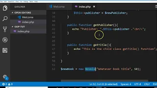 OOP tutorial 10 function overriding in object oriented programming in PHP