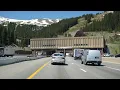 Driving Through the Eisenhower Tunnel Along Interstate 70 in Colorado
