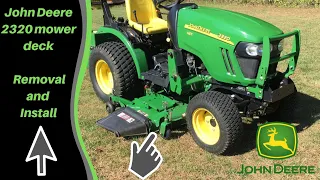 John Deere 2320 mower deck removal and install