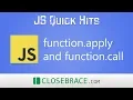 JS Quick Hits 94 - function apply and function call