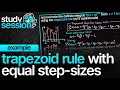 Trapezoid Rule Example Equal Step Size Numerical Methods