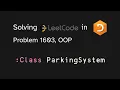 Solving LeetCode problem 1603 with OOP in APL Design Parking System