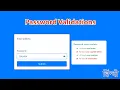 Password Validation in Javascript Strong Password Checker Hindi