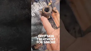 Taking the diesel engine to get sandblasted #windedvoyage #sailinglifestyle #africatravel #senegal