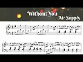 Download Lagu Without You - Air Supply  - Piano sheet music   #withoutyou #airsupply #sheetmusic