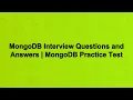 MongoDB Interview Questions and Answers MongoDB Practice Test