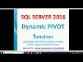 Dynamic Pivot function in sql server sql dynamic pivot data
