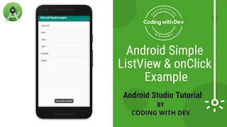 android listview item click example how to create a listview in android studio Android Studio