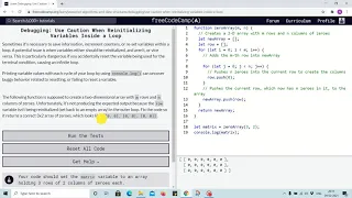 Tutorial 11 - use caution when reinitializing variables inside loop