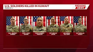 Dignified transfer of 6 US soldiers killed in action to be held Saturday at Dover Air Force Base