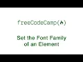 Basic CSS Set the Font Family of an Element freeCodeCamp