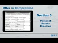How to Complete Form 433-A OIC - Section 3 Personal Assets Checking