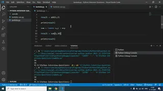 Python interview questions Lambda functions in python