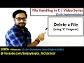 How to Delete a file using c program by Sanjay Gupta
