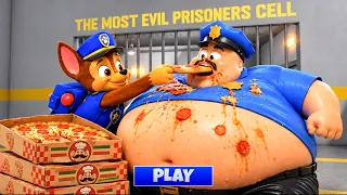 CHASE GIVE TO MUCH PIZZA TO BARRY AND EXPLOSE! BARRY'S PRISON RUN New Obby Update Roblox Gameplay