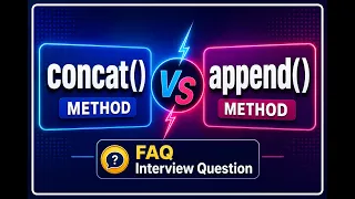 Difference Between concat and append in Java String vs StringBuffer Java Interview Questions