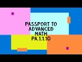 PA 1 1 10 - Use function notation and interpret statements using function notation