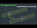 Navigation bar using html css and javascript magic navigation menu indicator
