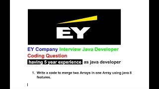 EY Interview Coding Question Merge two array using java 8 features