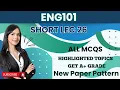 ENG101 Short Lecture 26 - Highlighted Questions