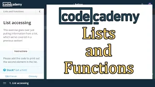 Codecademy Python Answers Lists and Functions Learn Python with Codecademy