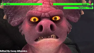 the ice age adventures of buck wild 2022 final battle with healthbars