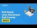 Full Stack Java Developer Course 2026 Full Stack Java Developer Tutorial for Beginners Simplilearn