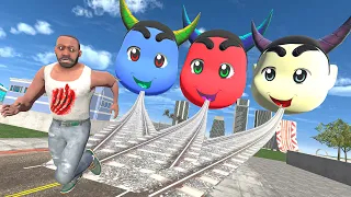 Franklin Found Longest Rail To Evil Shinchan Head In Indian Bike Driving 3d