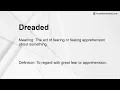 Dreaded Meaning