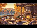 Download Lagu Cozy Fireplace Ambience by the Lakeside☕Calm Autumn Lofi Vibes🍁Lofi Deep Focus to study/work/relax