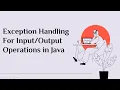 Exception handling for operations in Java